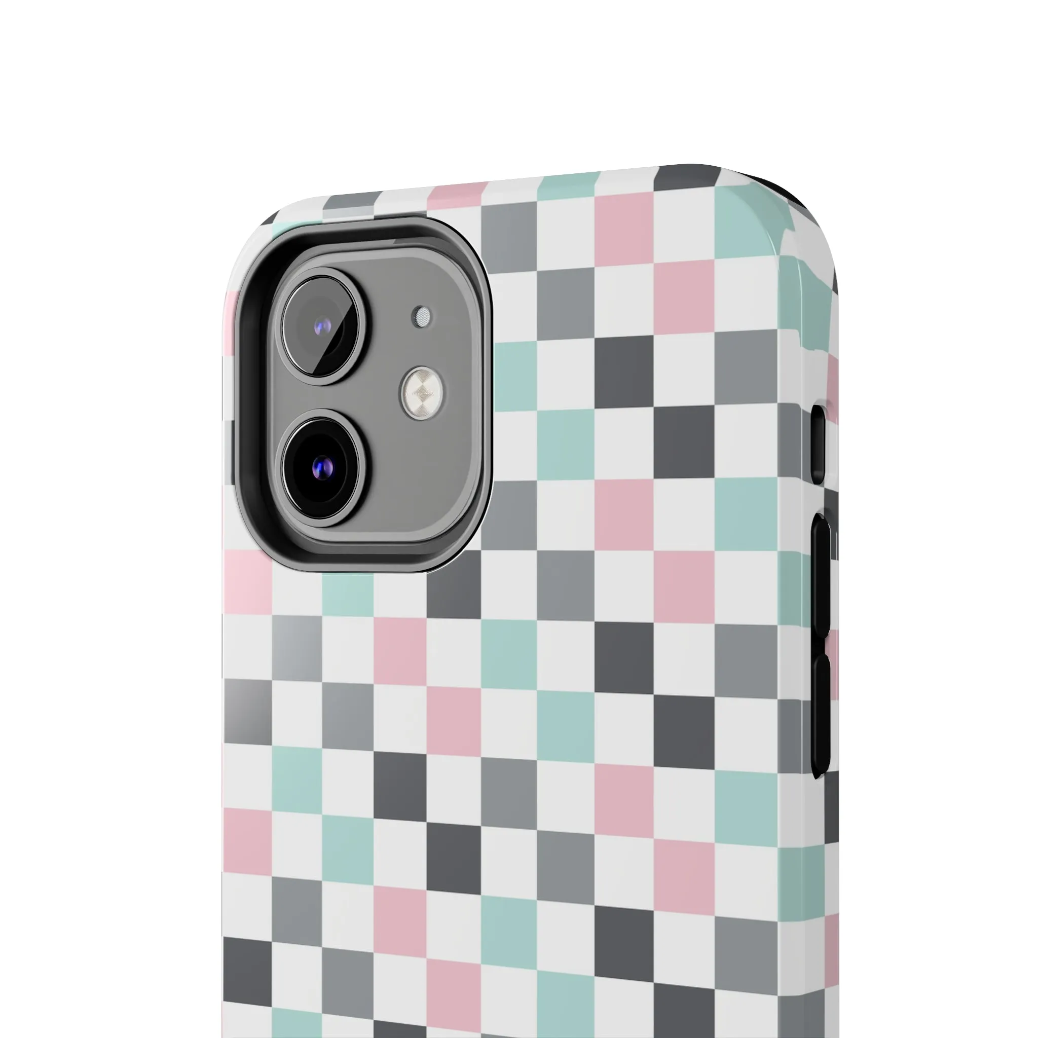 Multicolor Checkerboard print design Tough Phone Case compatible with a large variety of iphone models