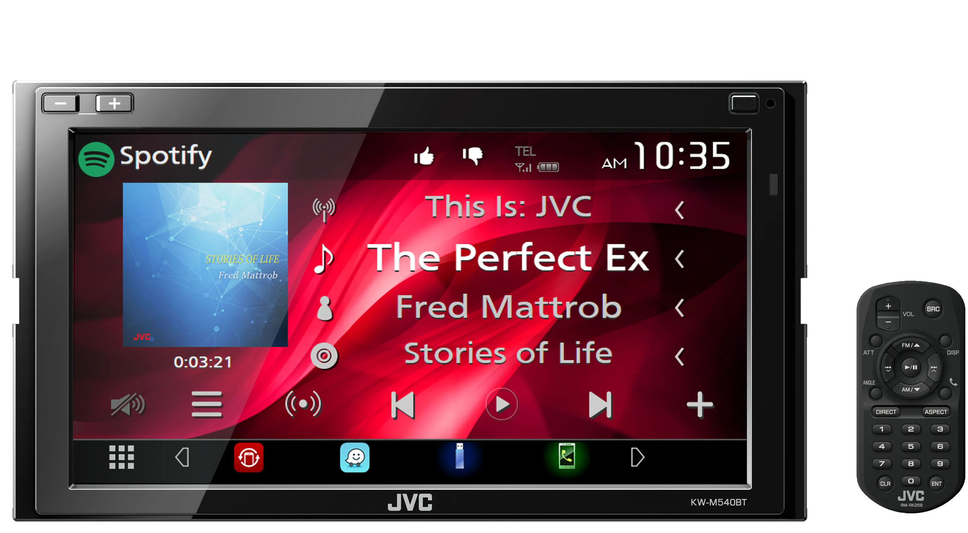 Multimedija automobiliui JVC KW-M540BT, Weblink, Youtube, Waze, Spotify, USB, BLUETOOTH