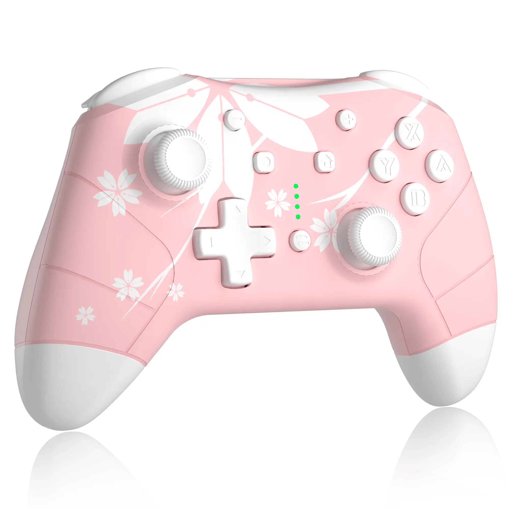 Mytrix Sakura Pink Cherry Wireless Switch Pro Controller for Nintendo Switch, the Newest Switch OLED, and Switch Lite