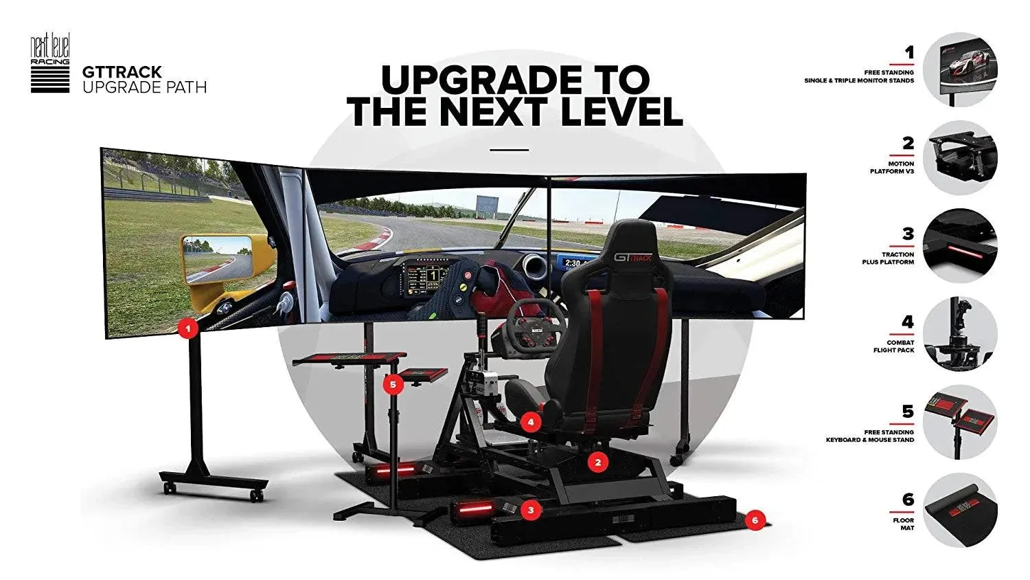 Next Level Racing GTtrack Racing Simulator Cockpit (NLR-S009)