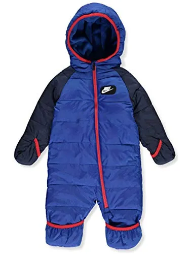 Nike Newborn Puffer Snowsuit - Blue and Red