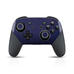 Nintendo Switch Pro CONTROLLER BRUSHED BLUE Metallic Skin