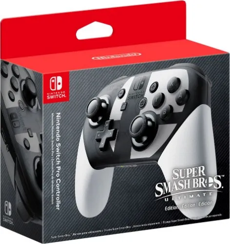 Nintendo Switch Pro Controller Super Smash Bros. Ultimate Special Edition - Black/White - Brand New