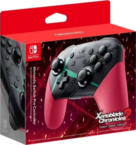 Nintendo Switch Pro Controller Xenoblade Chronicles 2 Special Edition - Black/Pink - Brand New