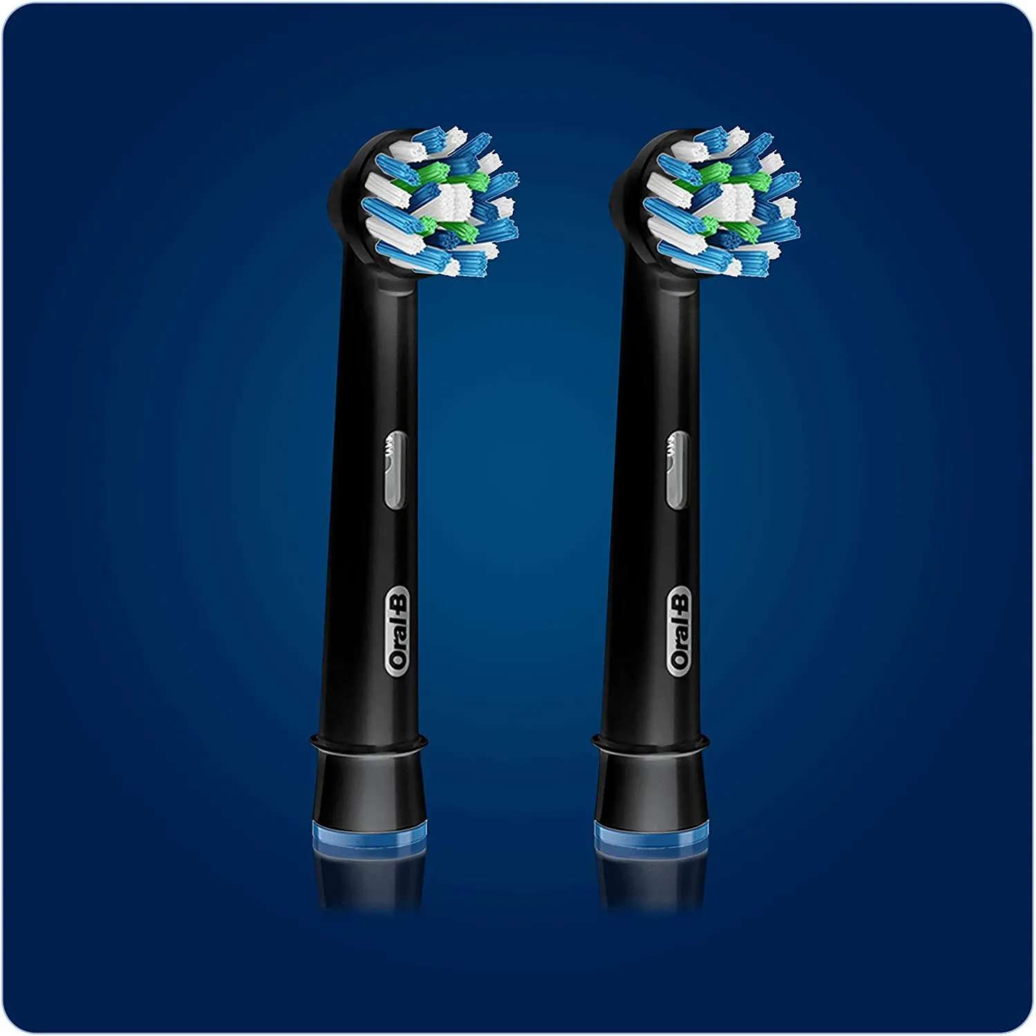 Oral-B Cross Action Black Electric Brush Heads, Pack of 2