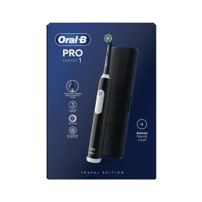 Oral-B Pro 1 Cross Action Black with Travel Case