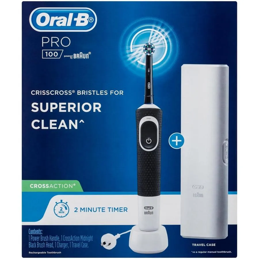 Oral-B Pro 100 Crossaction Electric Toothbrush - Black