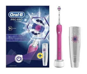 Oral-B Pro 680 Electric Toothbrush with Case - Pink, Pack of 1