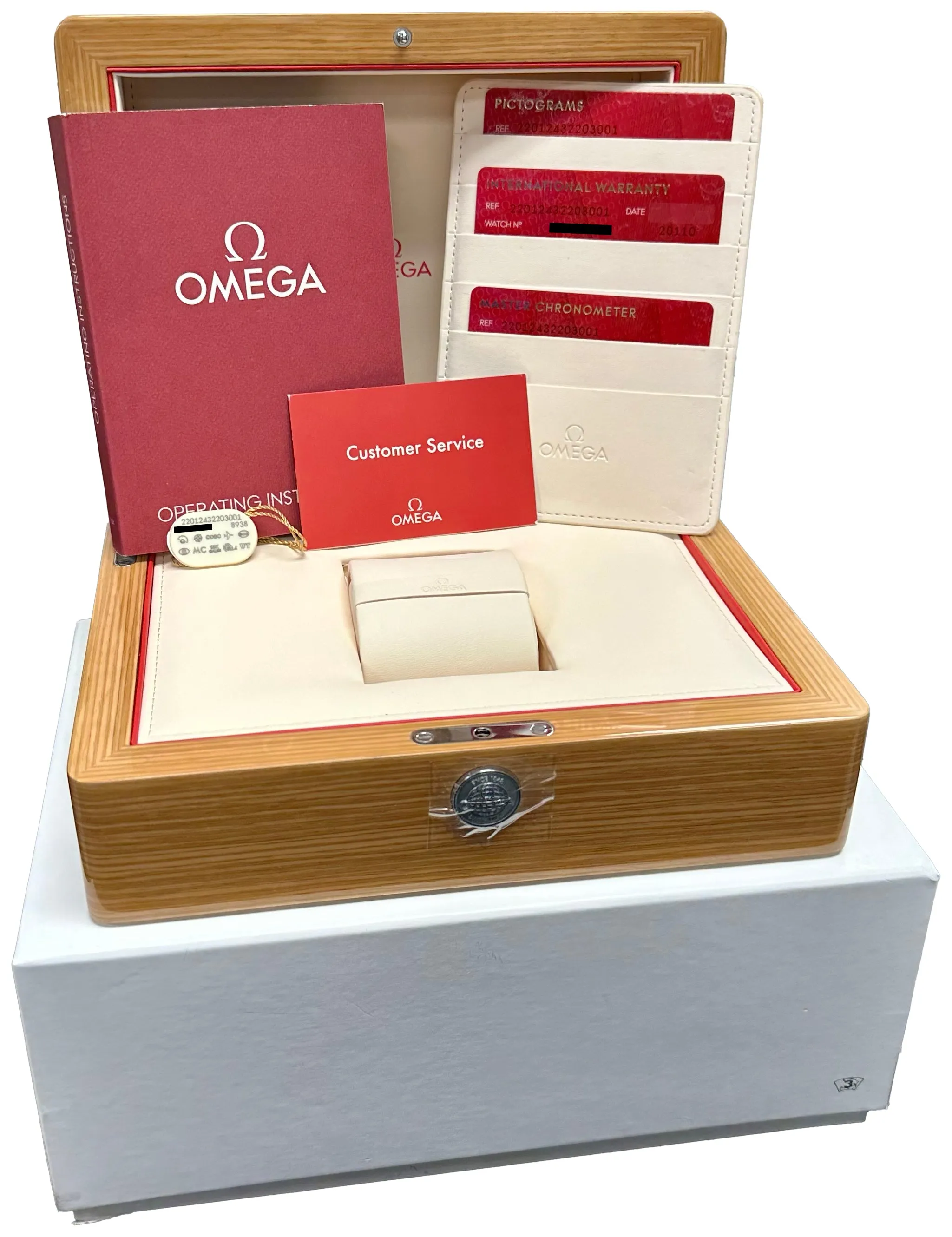 PAPERS Omega Seamaster Aqua Terra Worldtimer GMT 220.12.43.22.03.001 Watch BOX