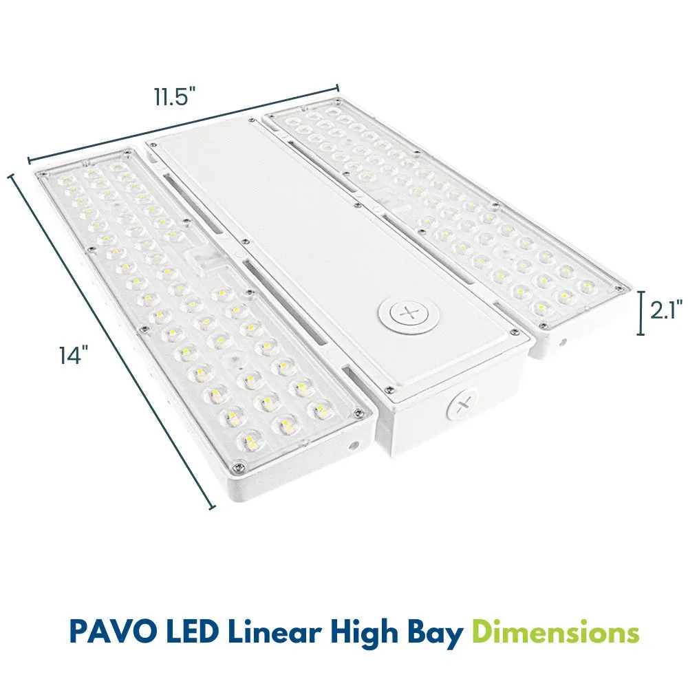 PAVO II LED Bay Light - 155W/130W/115W - 23,250 lumens - 120-277V - 5000K - 400W Metal Halide Equal