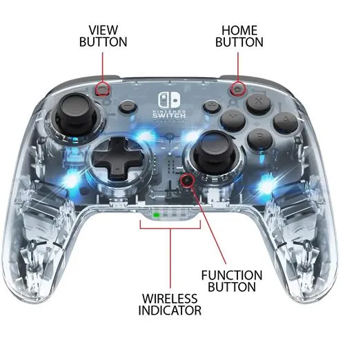 PDP Controller Wireless Afterglow Deluxe Prismatic - for nintendo Switch