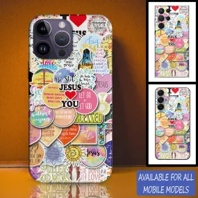 Personalized Jesus Love You Sticker Phone Case - Christian Phone Case - Jesus Phone Case