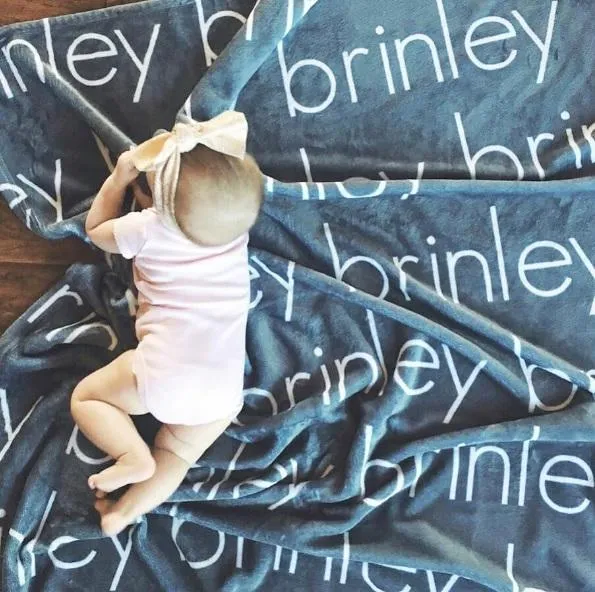 PERSONALIZED NAME BLANKET - LIGHT (ALL COLOR OPTIONS)