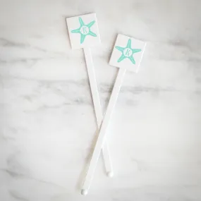 Personalized Starfish Party Stir Sticks