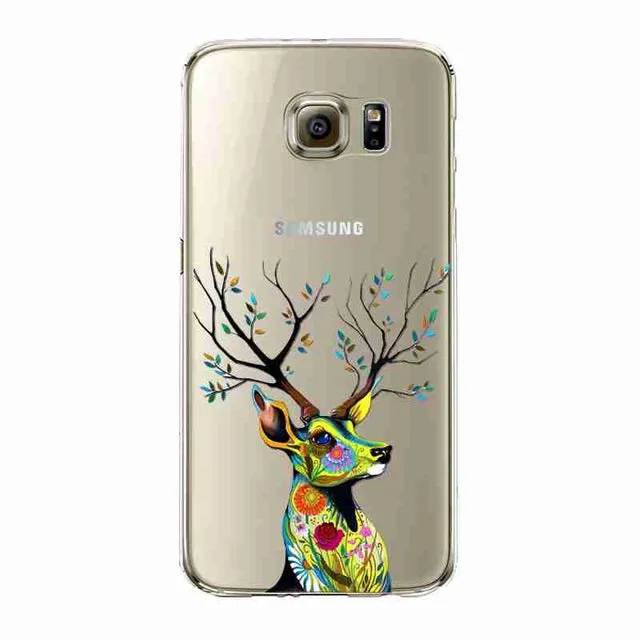 Phone Case For Samsung Galaxy S5/6 S6Edge Beautiful Dandelion Balloons Peacock Fruit Soft TPU Back Cover Skin Shell Capa Celular