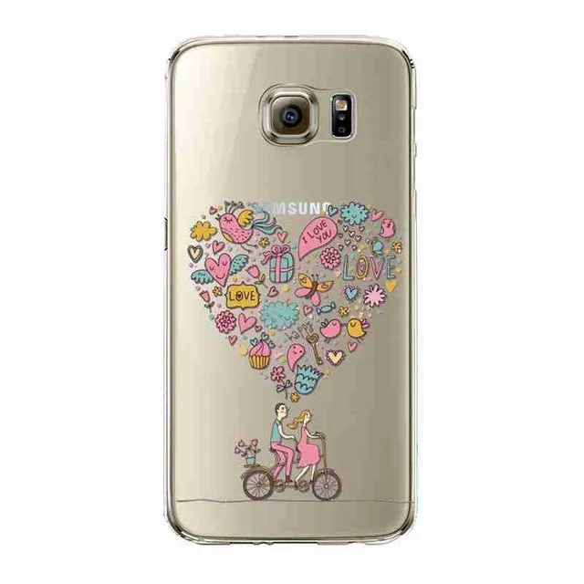 Phone Case For Samsung Galaxy S5/6 S6Edge Beautiful Dandelion Balloons Peacock Fruit Soft TPU Back Cover Skin Shell Capa Celular