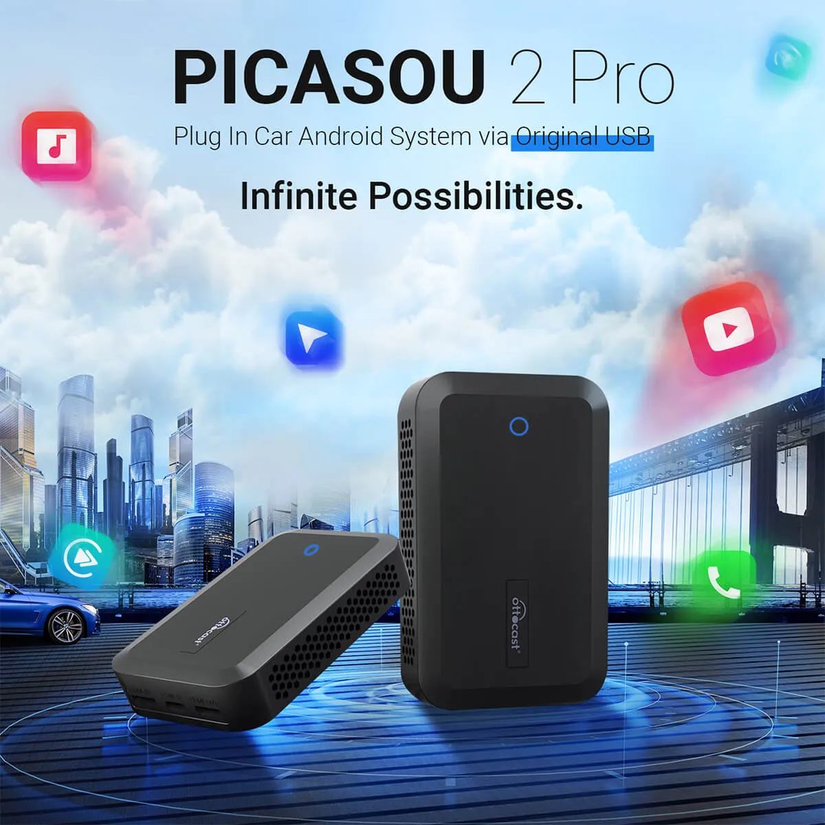 PICASOU 2 PRO Carplay AI Box