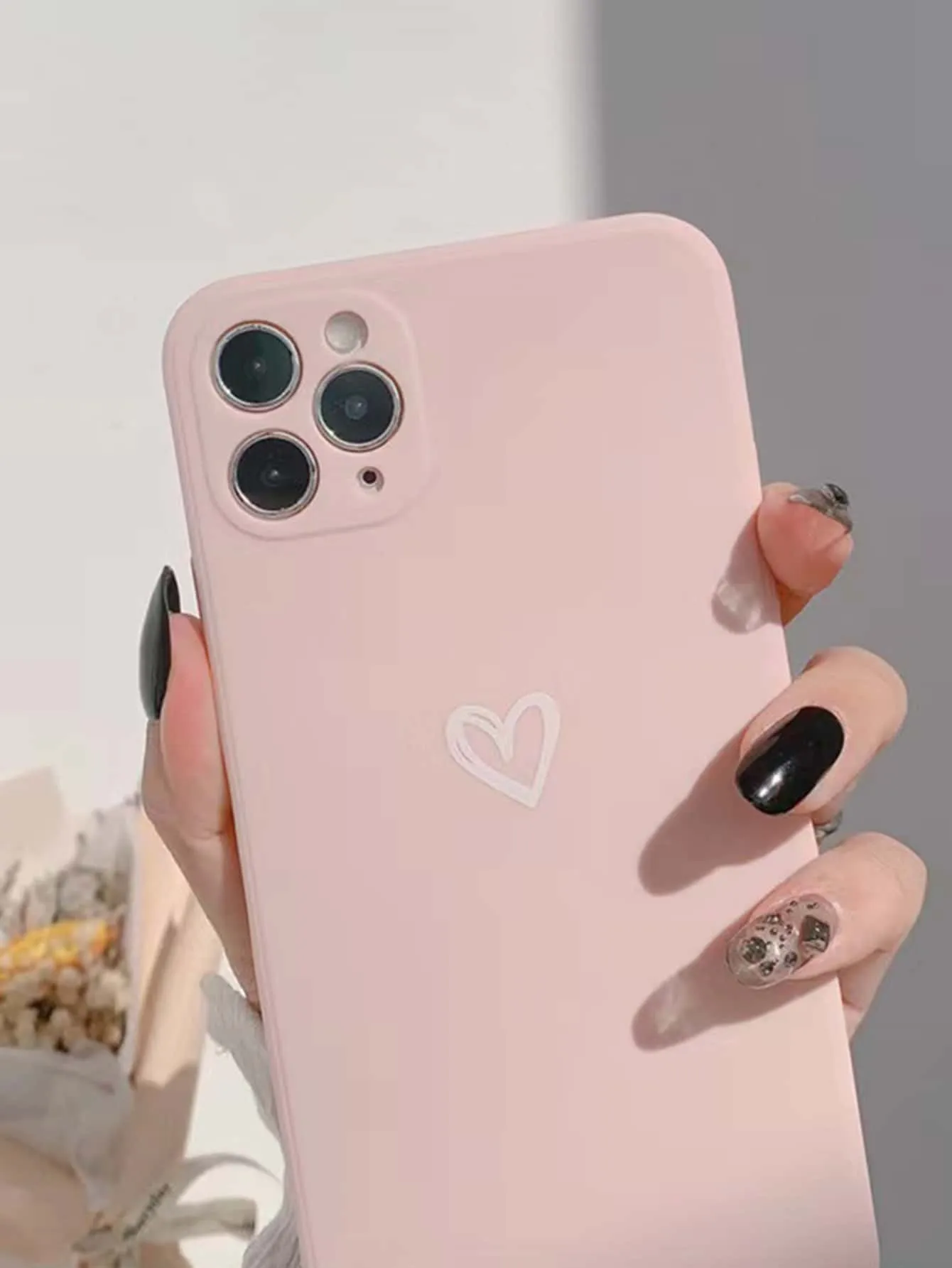 Pink 3pcs/Set Imd Pattern Phone Case With Strap Compatible With Iphone 7/8, Xiaomi, Huawei, Samsung, Including Xr, Xs Max, Iphone 11 Pro, 12 Pro, P11, P12, P13, P14, Etc. Compatible With Apple IPhone 15/15Plus/15Pro/15Promax