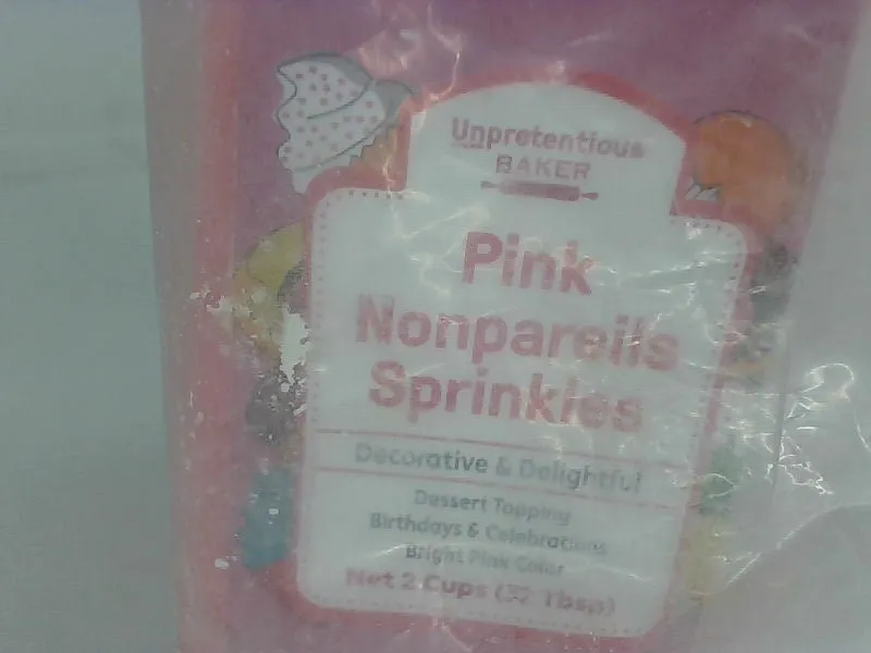 Pink Nonpareils Sprinkles for Baking and Decorating 2 Cups