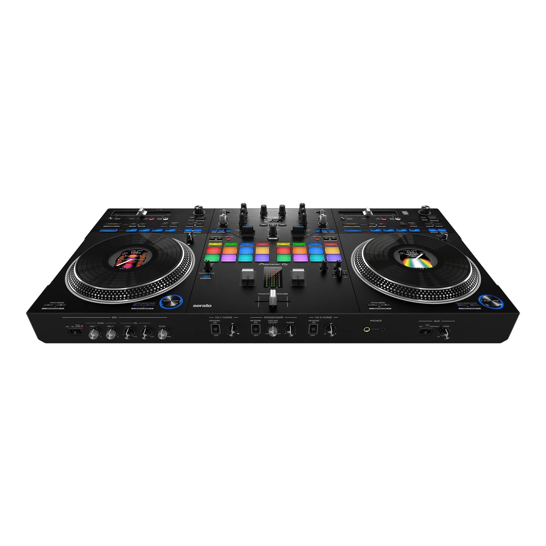 Pioneer DJ DDJ-REV7 Scratch-style 2-channel Professional DJ Controller for Serato DJ Pro (Open box, New some damage on outer box)