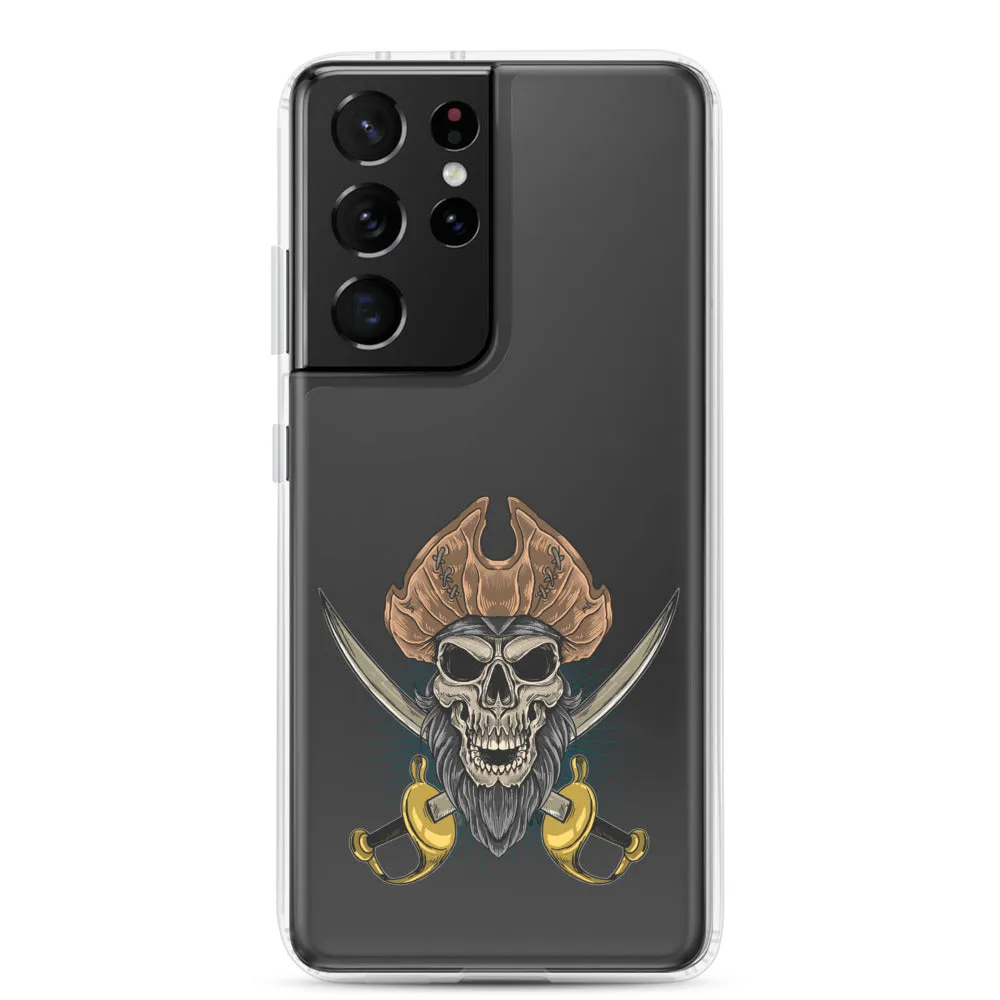 Pirate skull in front of crossed sabers Samsung Case