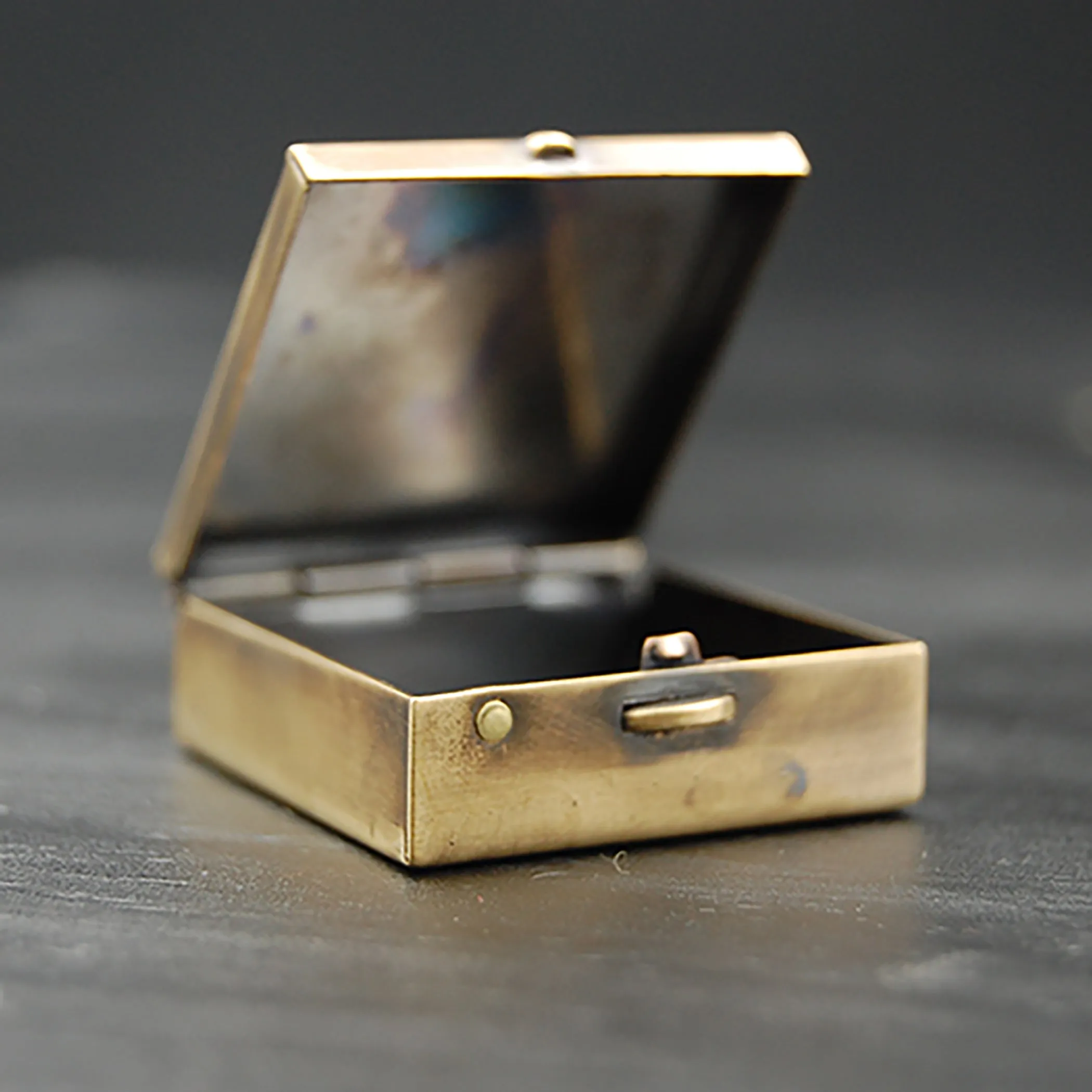 Plain Brass Pill Box with Your Choice of Engraving or No Engraving