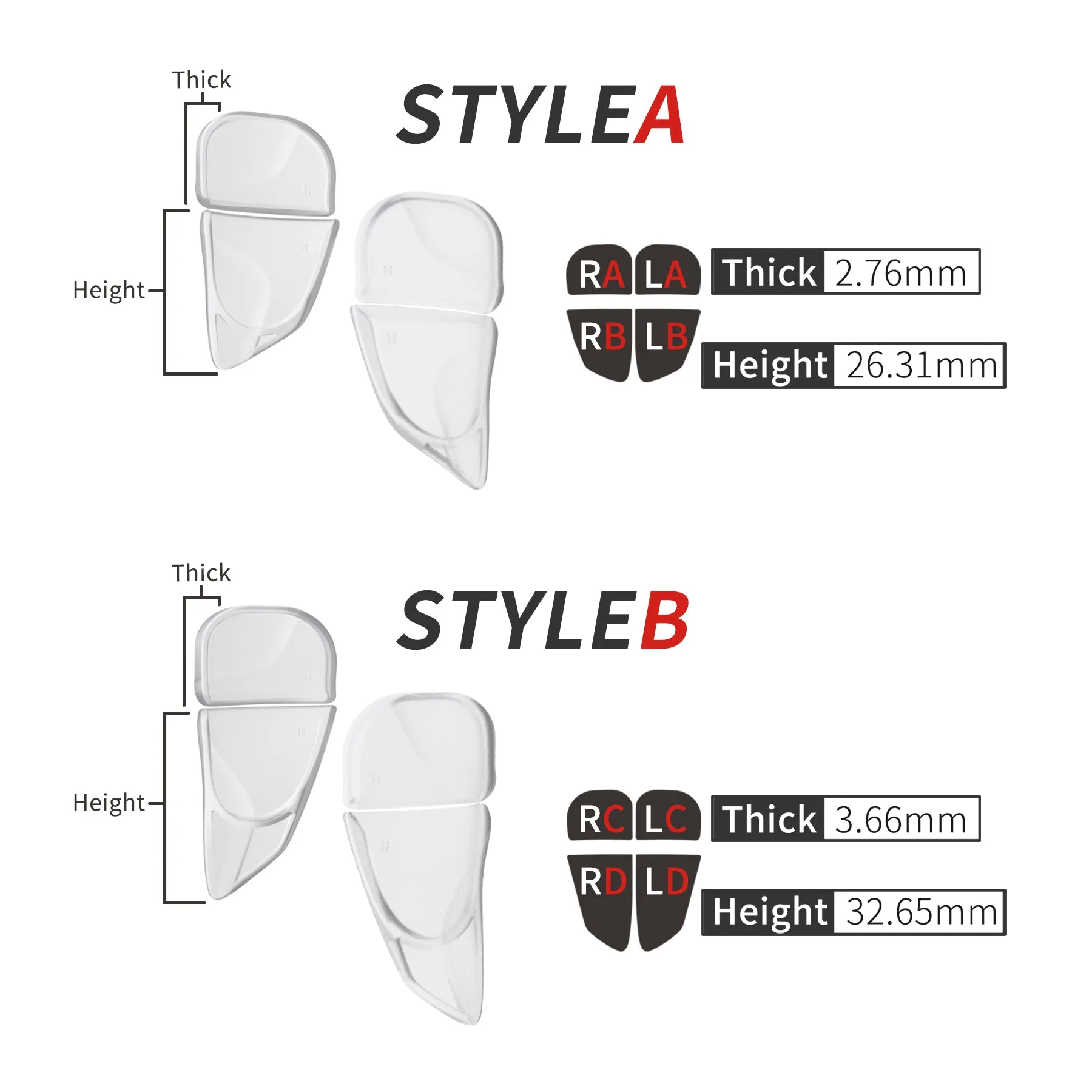 PlayVital BLADE 2 Pairs Shoulder Buttons Extension Triggers for ps5 Controller, Game Improvement Adjusters for PS Portal Remote Player, Bumper Trigger Extenders for ps5 Edge Controller - Semi-Transparent Clear - PFPJ104