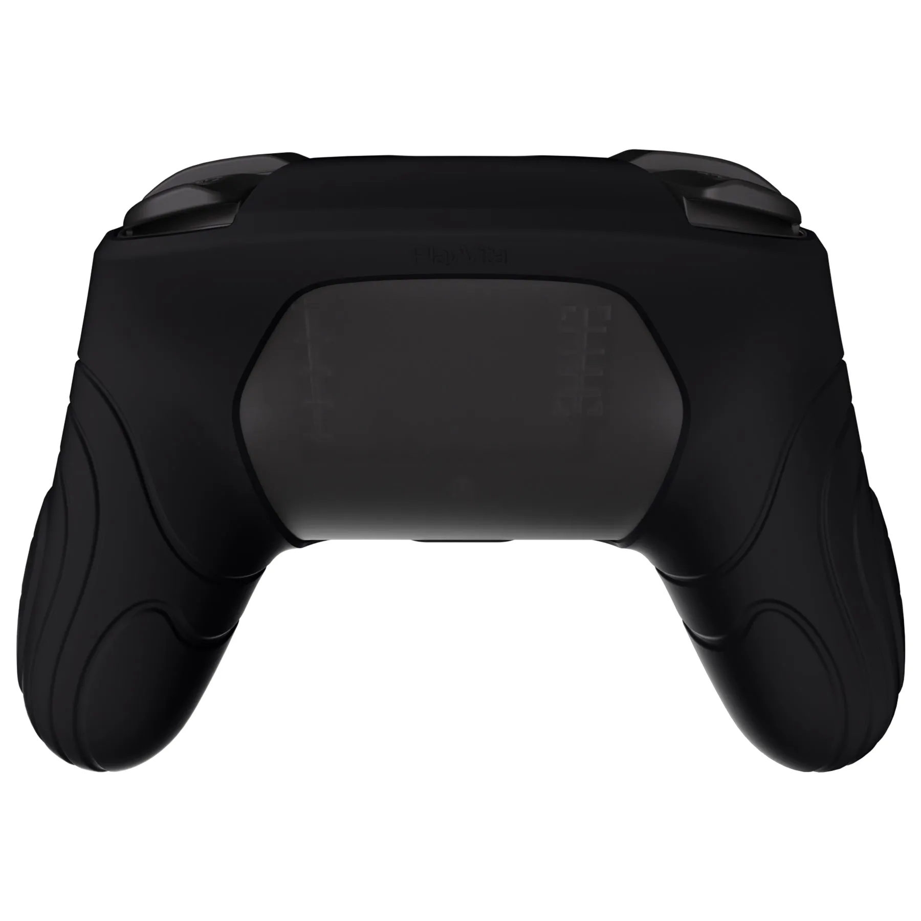 PlayVital Samurai Edition Ergonomic Silicone Skin Protective Case for Nintendo Switch Pro Controller, Soft Anti-slip Controller Grip Protector for Nintendo Switch Pro with Thumb Grip Caps - Black - EBNPP002