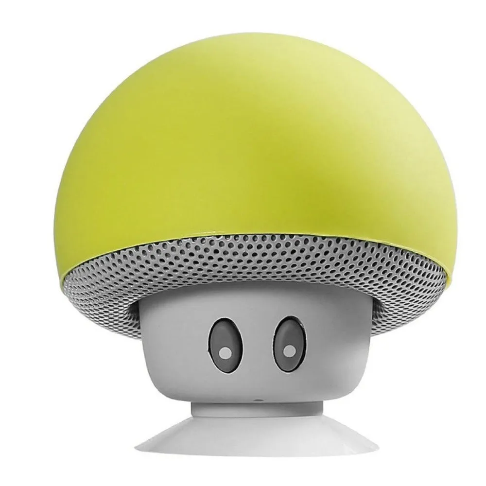 Portable Wireless Mushroom Bluetooth Speakers with Built-in Mic and Suction Cup