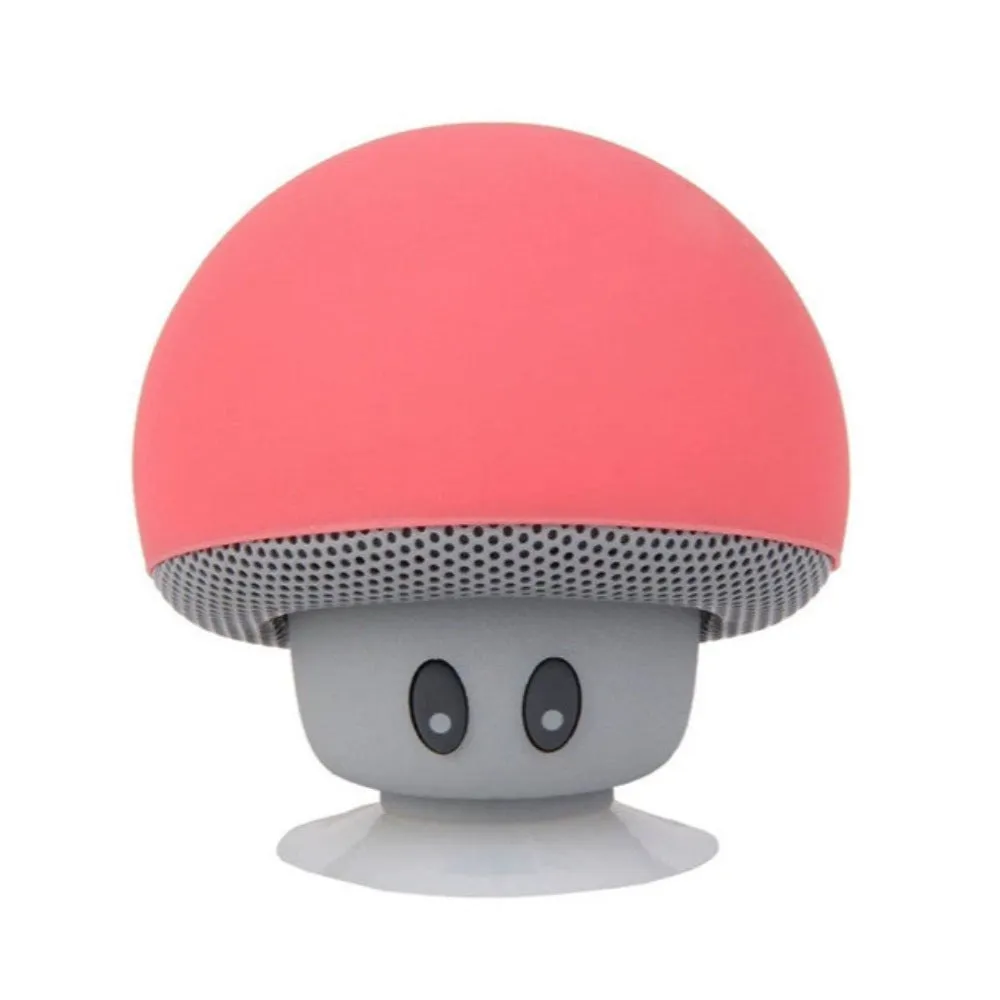 Portable Wireless Mushroom Bluetooth Speakers with Built-in Mic and Suction Cup