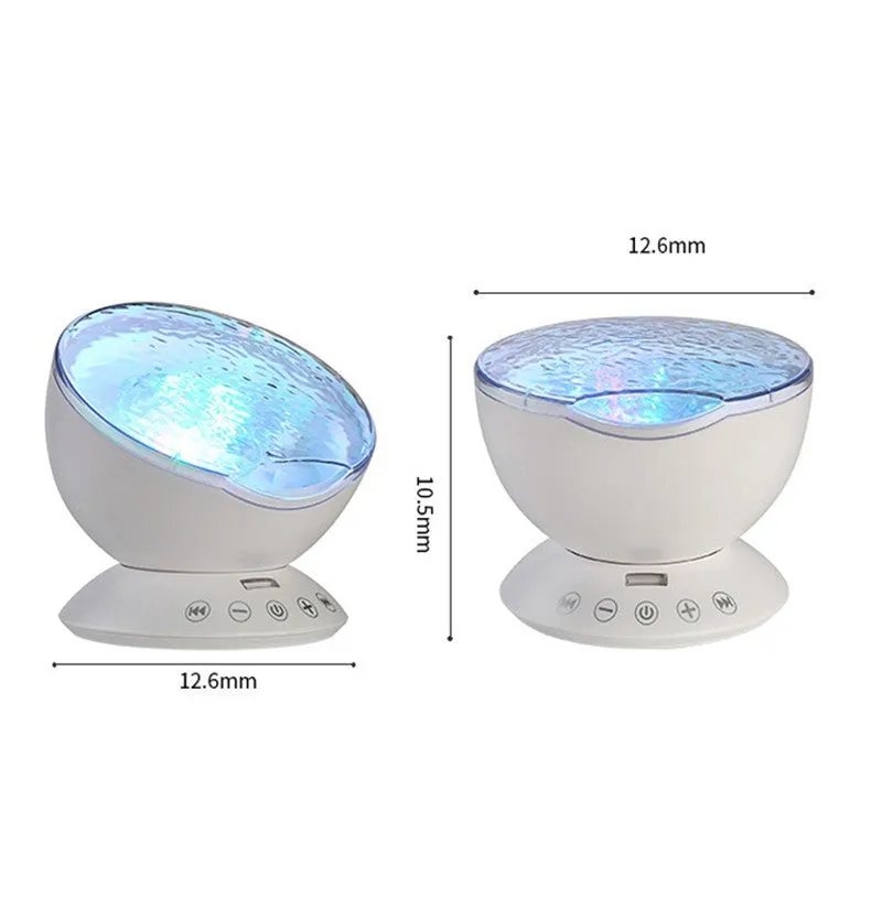 Premium Ocean Wave LED Projector Lights Speaker with Remote control