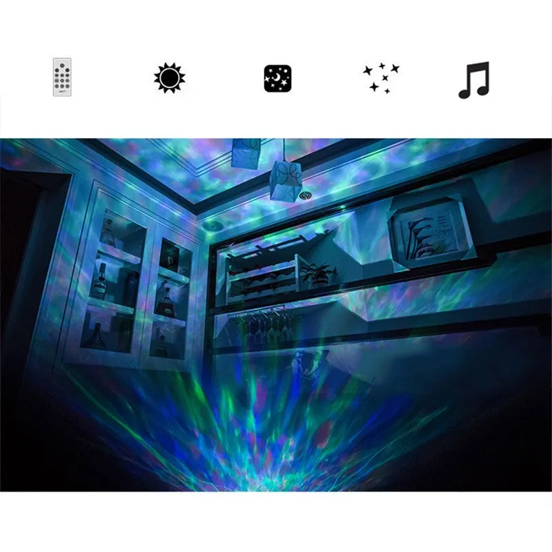 Premium Ocean Wave LED Projector Lights Speaker with Remote control