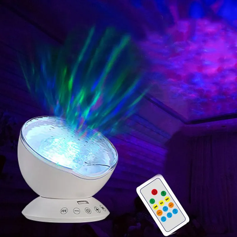 Premium Ocean Wave LED Projector Lights Speaker with Remote control