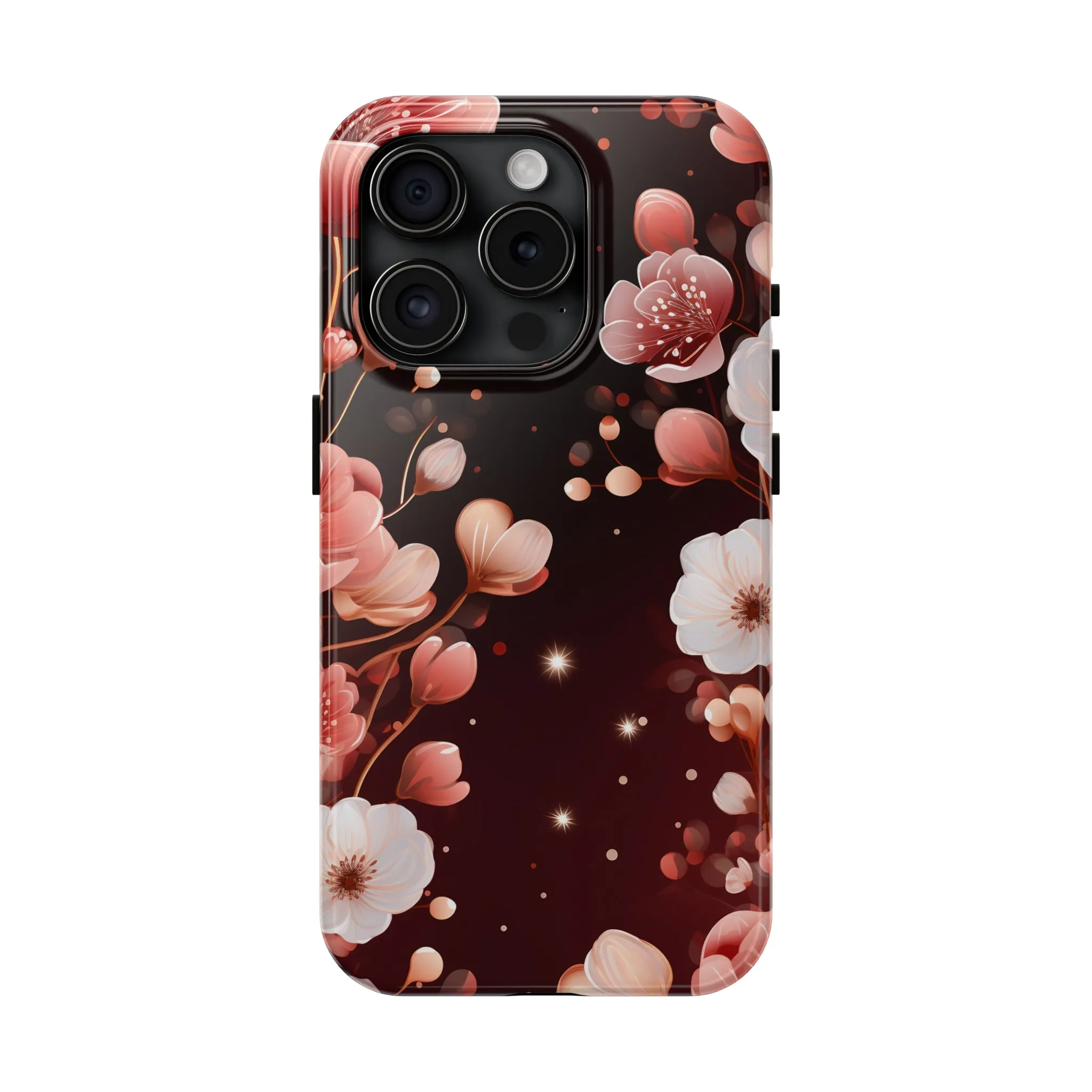 Pretty Pink Flowers Pattern Design Tough Phone Case compatible with a large variety of iPhone models, Gift, Phone Case