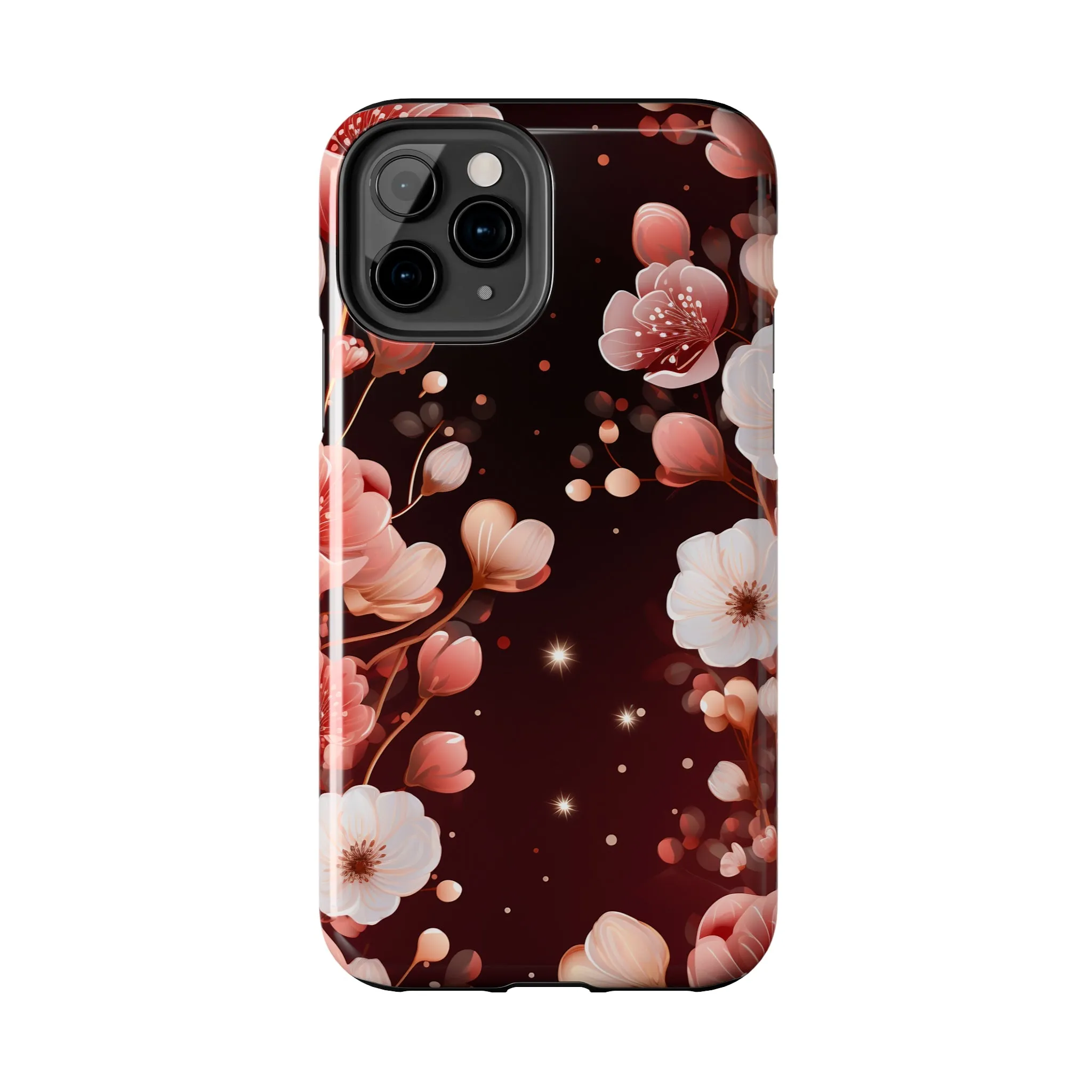 Pretty Pink Flowers Pattern Design Tough Phone Case compatible with a large variety of iPhone models, Gift, Phone Case