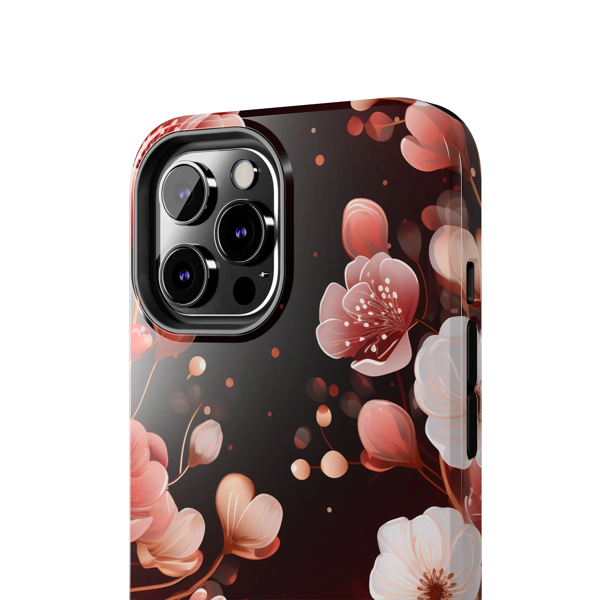 Pretty Pink Flowers Pattern Design Tough Phone Case compatible with a large variety of iPhone models, Gift, Phone Case