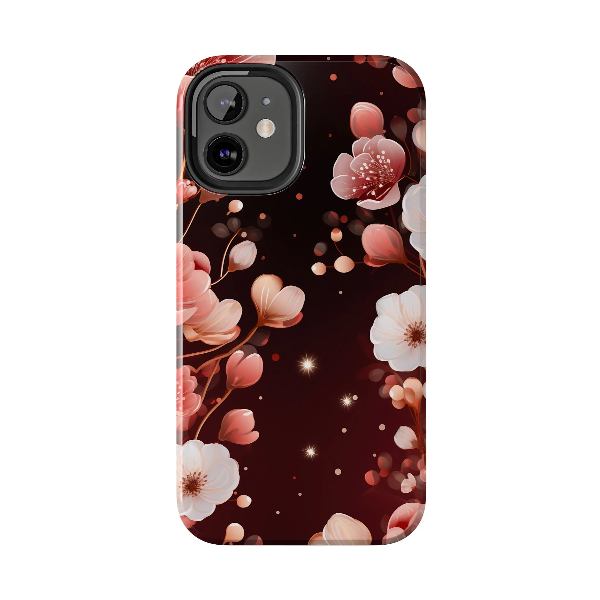 Pretty Pink Flowers Pattern Design Tough Phone Case compatible with a large variety of iPhone models, Gift, Phone Case