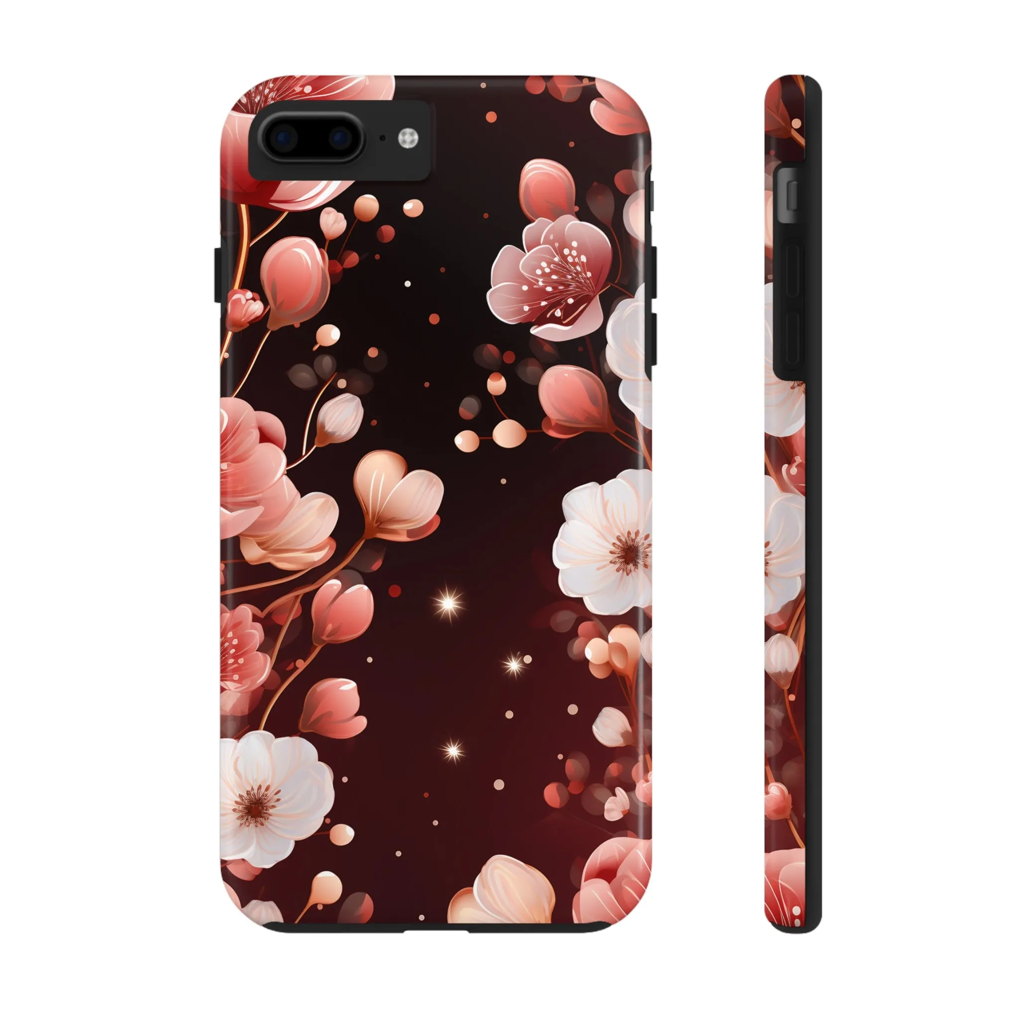 Pretty Pink Flowers Pattern Design Tough Phone Case compatible with a large variety of iPhone models, Gift, Phone Case