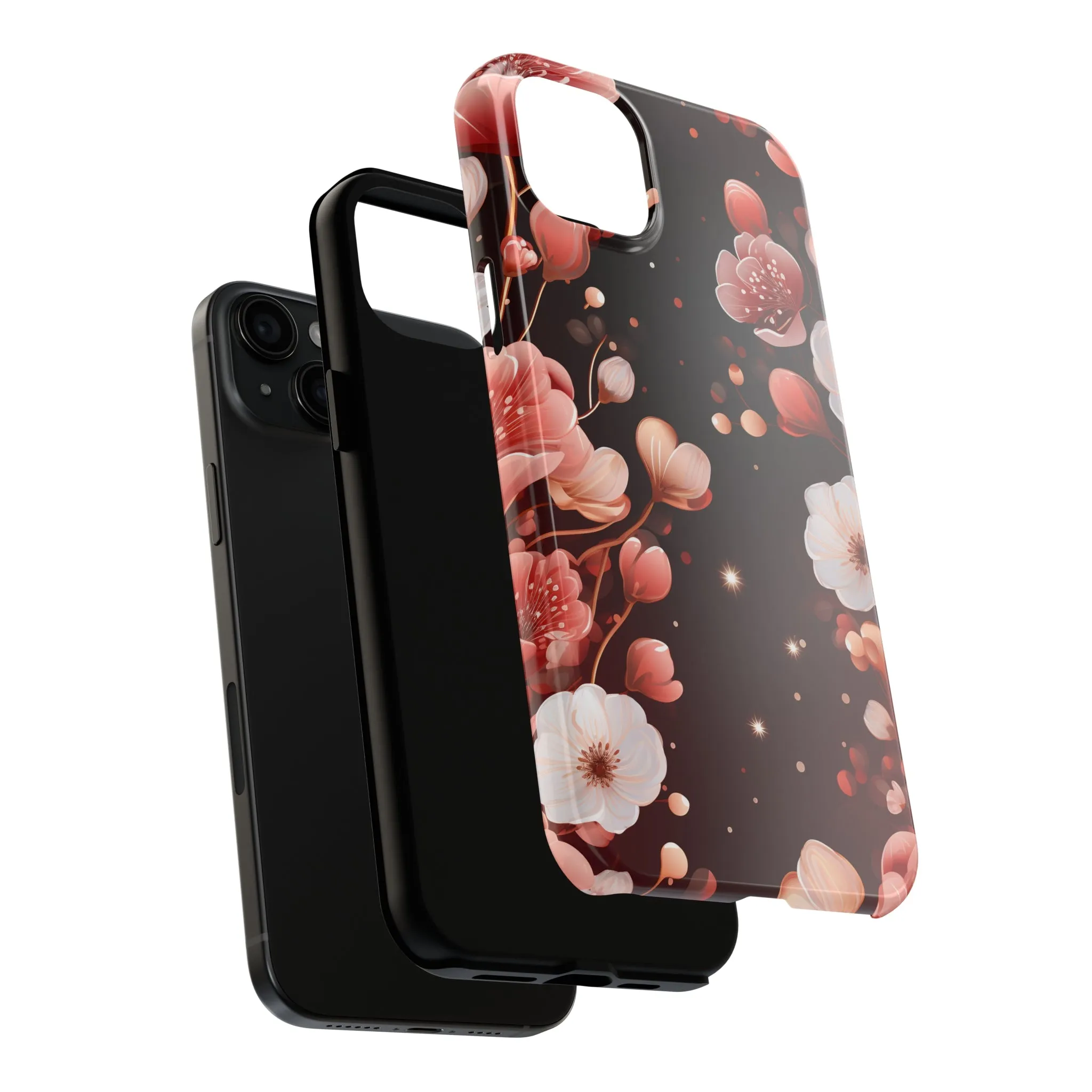 Pretty Pink Flowers Pattern Design Tough Phone Case compatible with a large variety of iPhone models, Gift, Phone Case