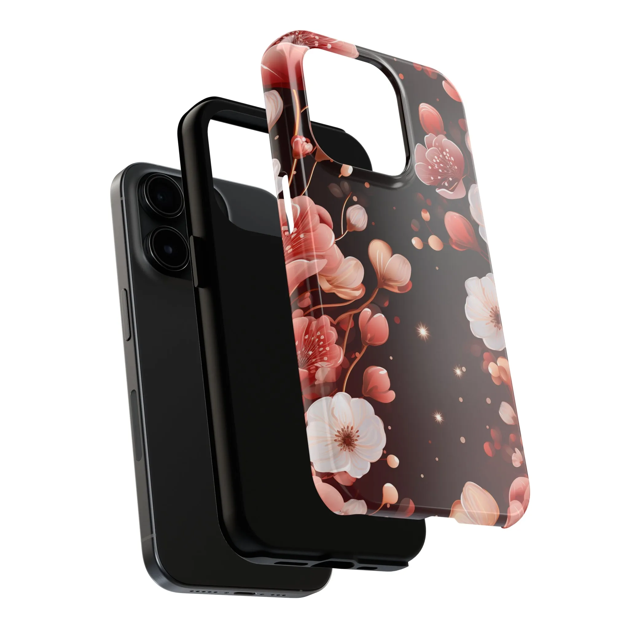 Pretty Pink Flowers Pattern Design Tough Phone Case compatible with a large variety of iPhone models, Gift, Phone Case