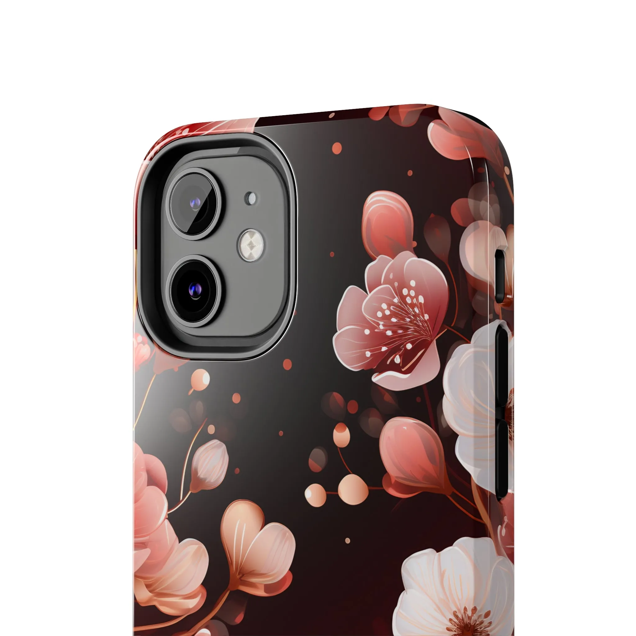 Pretty Pink Flowers Pattern Design Tough Phone Case compatible with a large variety of iPhone models, Gift, Phone Case