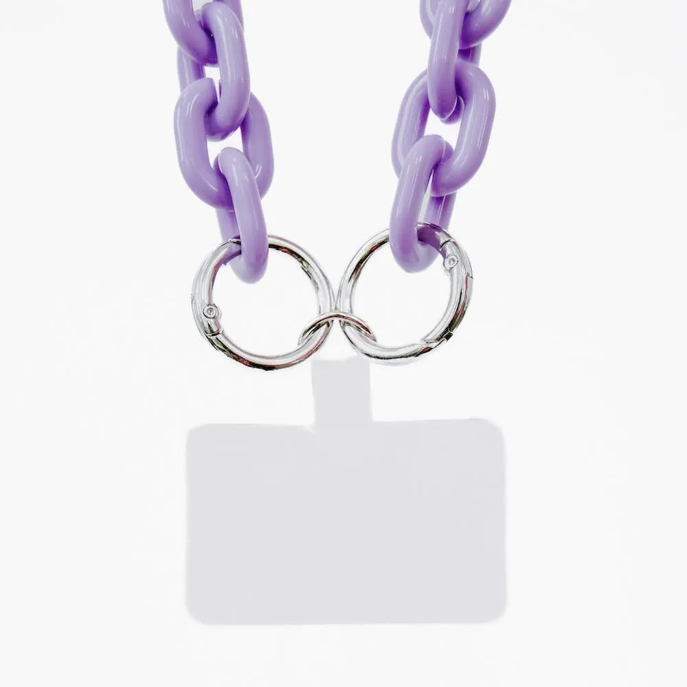 Pretty Simple | Wren Wristlet Acrylic Phone Chain Strap: Purple