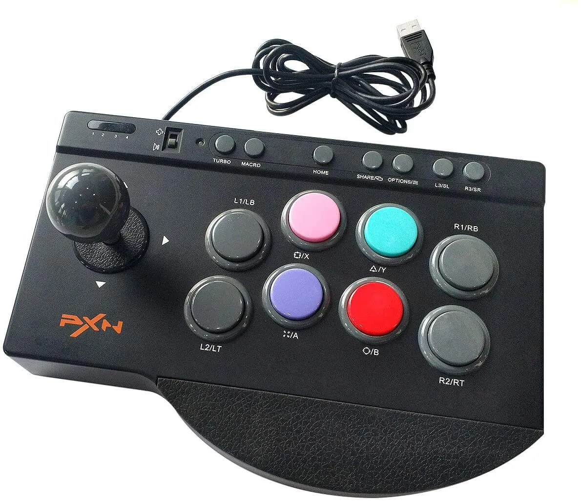 PXN 0082 Arcade Stick, Fight Sticks PC with Turbo & Macro Functions,Compatible with TV/PC/PS3/PS4/Switch