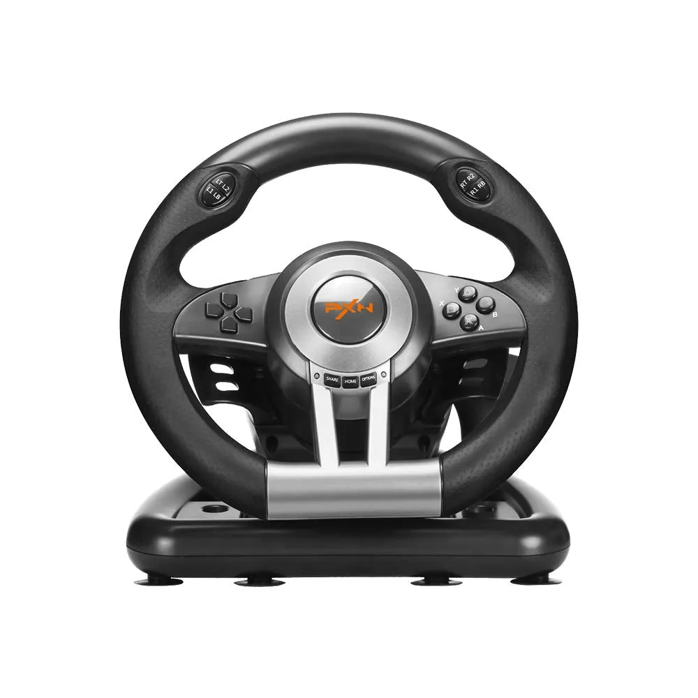 PXN V3II Racing Wheel, Steering Wheel with Racing Paddles for PC, PS4, Nintendo Switch - Black