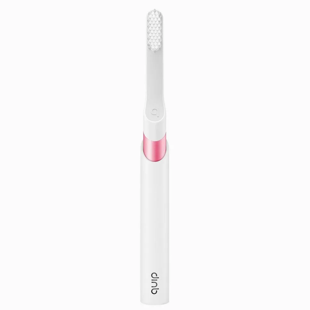 quip Metal Electric Toothbrush Starter Kit - 2-Minute Timer   Travel Case - Pink