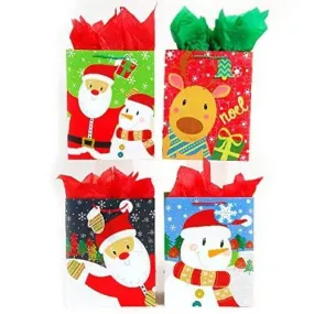 "Jolly Faces" Christmas Gift Bags