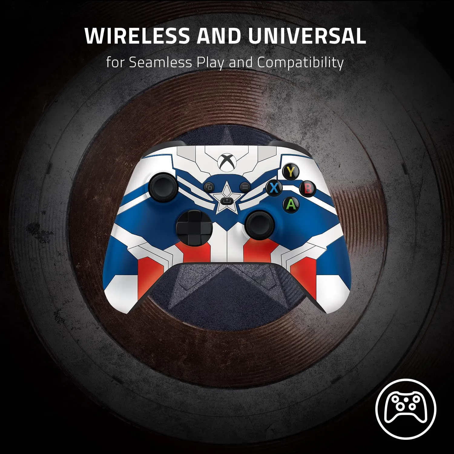 RAZER LIMITED EDITION CAPTAIN AMERICA WIRELESS PRO CONTROLLER & QUICK CHARGING STAND BUNDLE FOR XBOX SERIES X|S