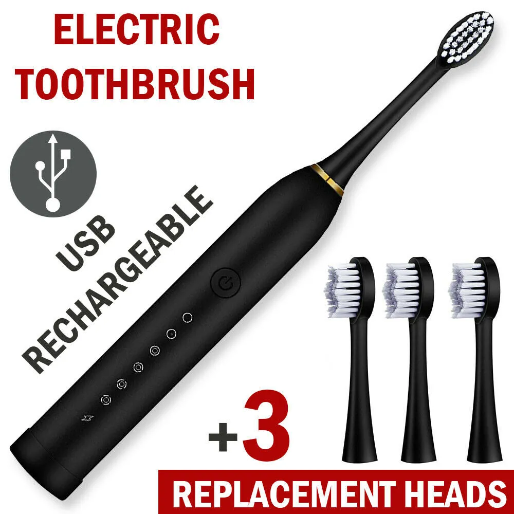 Rechargeable Electric Toothbrush Brush Heads Toothbrushes for Adults Kids Ultrasonic