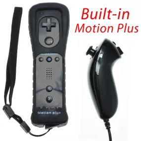 Remote Plus Built-In Motion Plus Nunchuk Silicone Case for Wii - Black