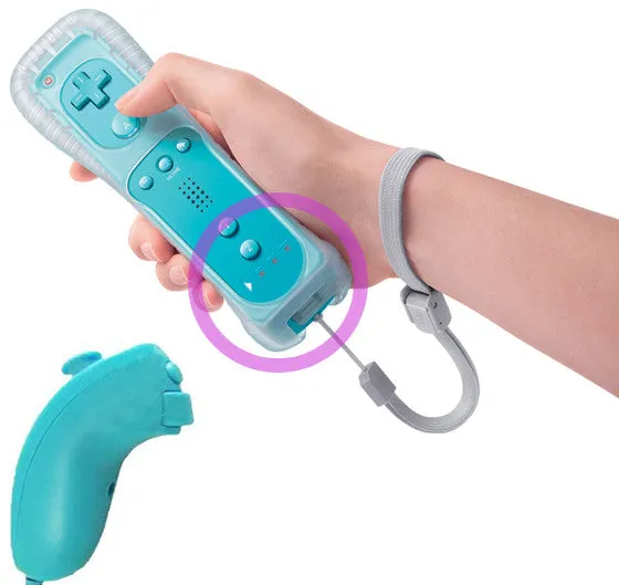 Remote Plus Built-In Motion Plus Nunchuk Silicone Case for Wii - Blue